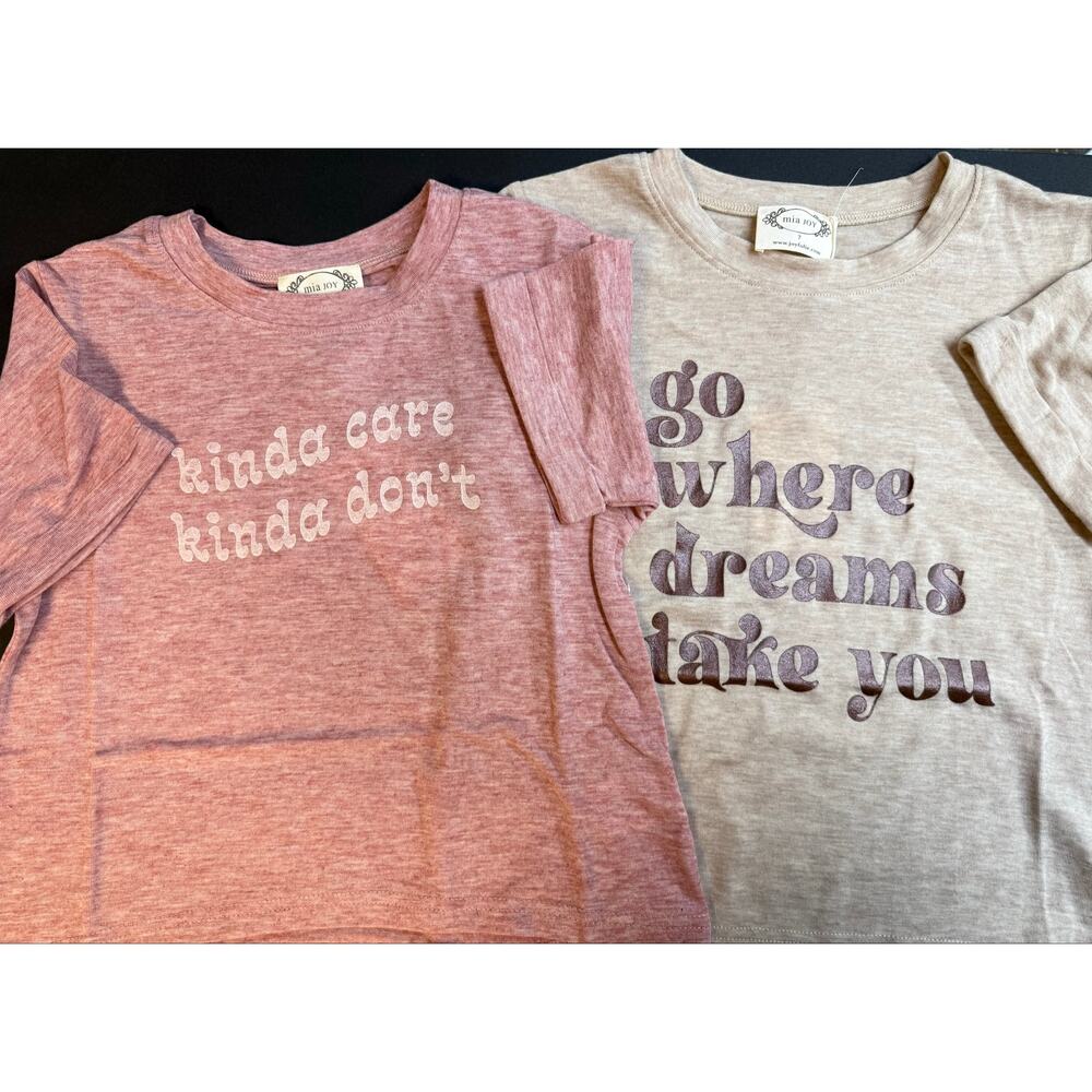 Joyfolie Mia Joy Kinda Care & Dreams Tee Girl’s Size 7